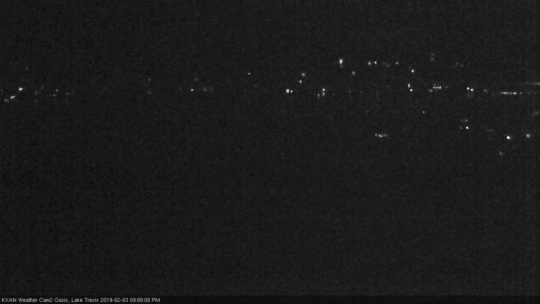 Lake Travis webcam, February 3, 2019 8:10 PM CT