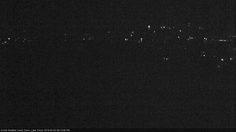 Lake Travis webcam, February 3, 2019 8:15 PM CT