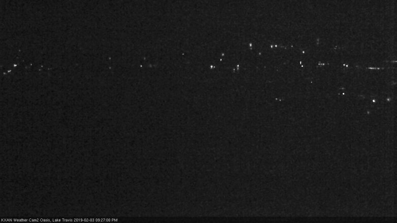 Lake Travis webcam, February 3, 2019 8:30 PM CT