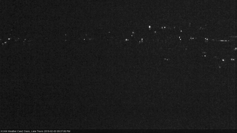 Lake Travis webcam, February 3, 2019 8:40 PM CT