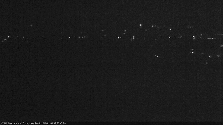 Lake Travis webcam, February 3, 2019 8:55 PM CT
