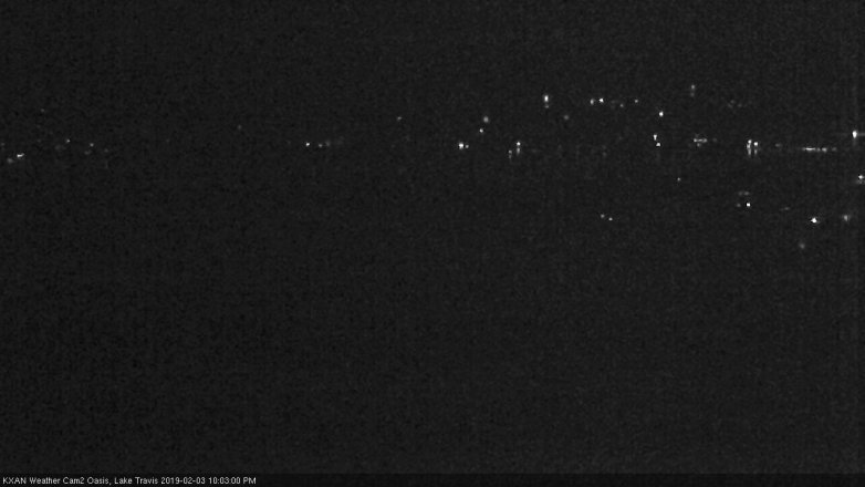 Lake Travis webcam, February 3, 2019 9:05 PM CT