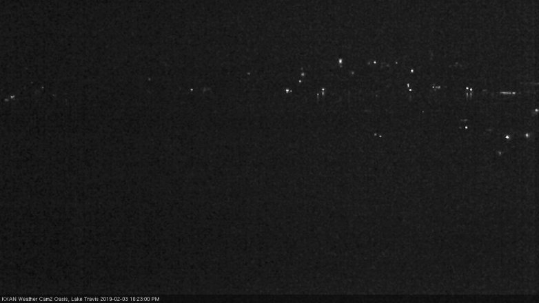 Lake Travis webcam, February 3, 2019 9:25 PM CT