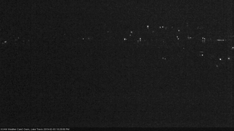 Lake Travis webcam, February 3, 2019 9:30 PM CT