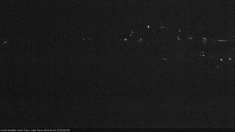 Lake Travis webcam, February 3, 2019 9:55 PM CT