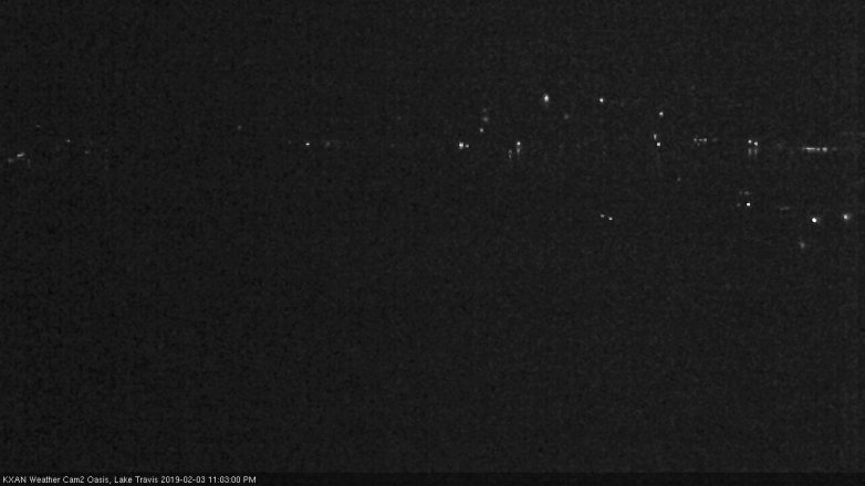 Lake Travis webcam, February 3, 2019 10:05 PM CT
