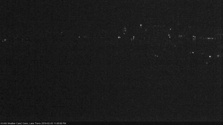 Lake Travis webcam, February 3, 2019 10:10 PM CT
