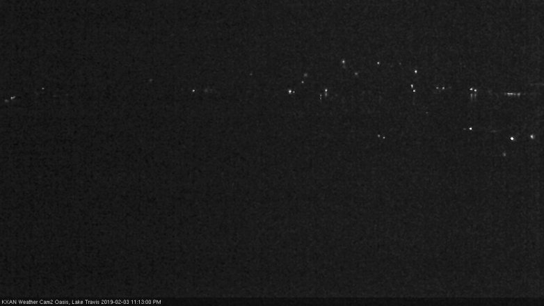 Lake Travis webcam, February 3, 2019 10:15 PM CT