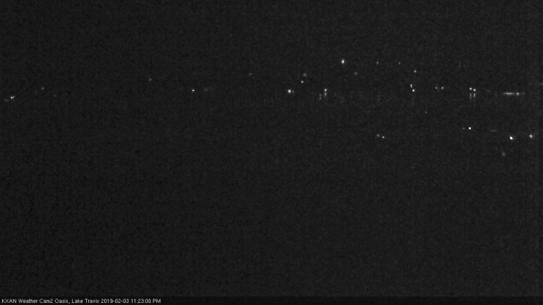 Lake Travis webcam, February 3, 2019 10:25 PM CT