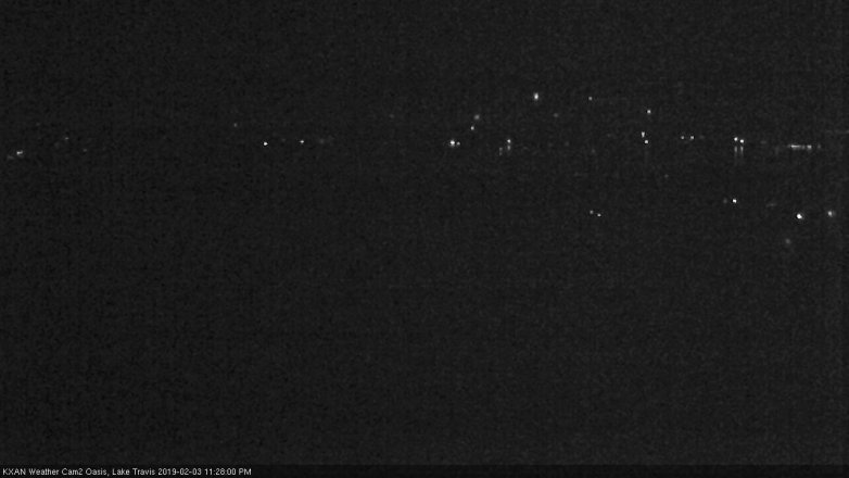 Lake Travis webcam, February 3, 2019 10:30 PM CT