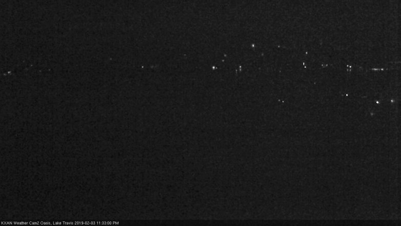 Lake Travis webcam, February 3, 2019 10:35 PM CT