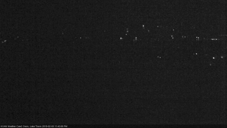 Lake Travis webcam, February 3, 2019 10:45 PM CT