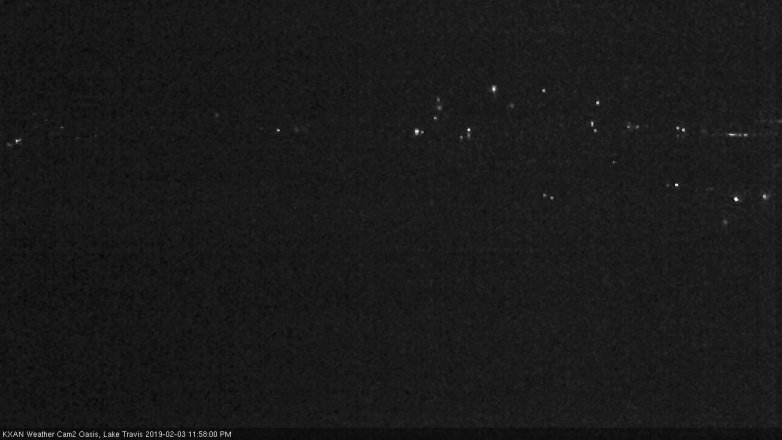 Lake Travis webcam, February 3, 2019 11:00 PM CT