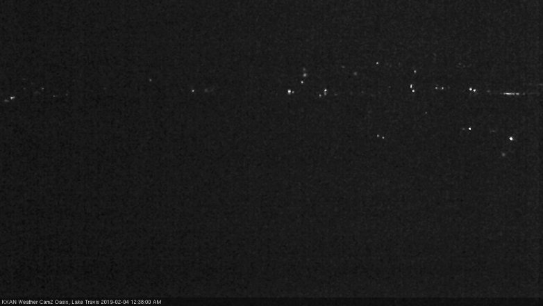 Lake Travis webcam, February 3, 2019 11:40 PM CT