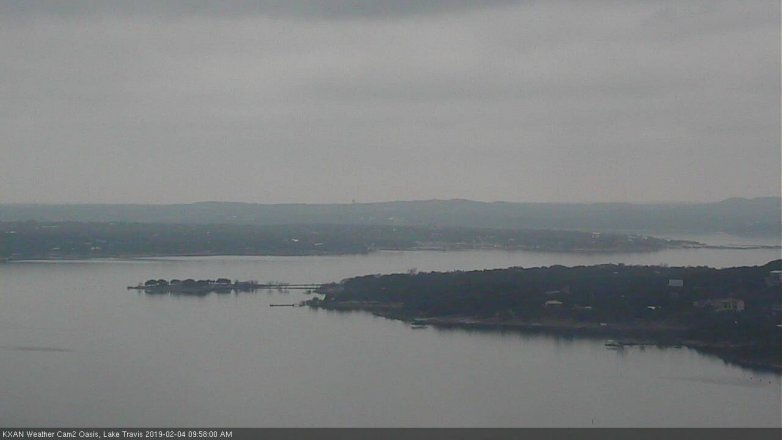 Lake Travis webcam, February 4, 2019 9:00 AM CT