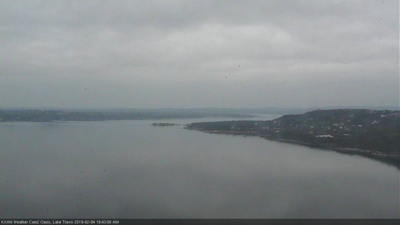 Lake Travis webcam, February 4, 2019 9:45 AM CT