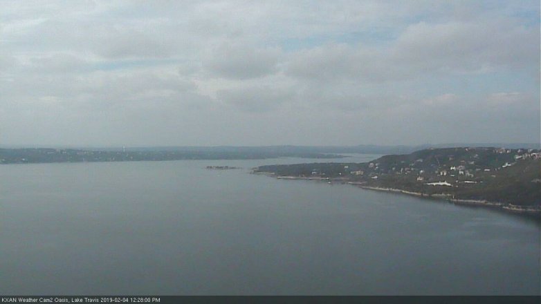 Lake Travis webcam, February 4, 2019 11:30 AM CT
