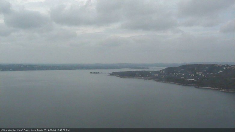Lake Travis webcam, February 4, 2019 11:45 AM CT