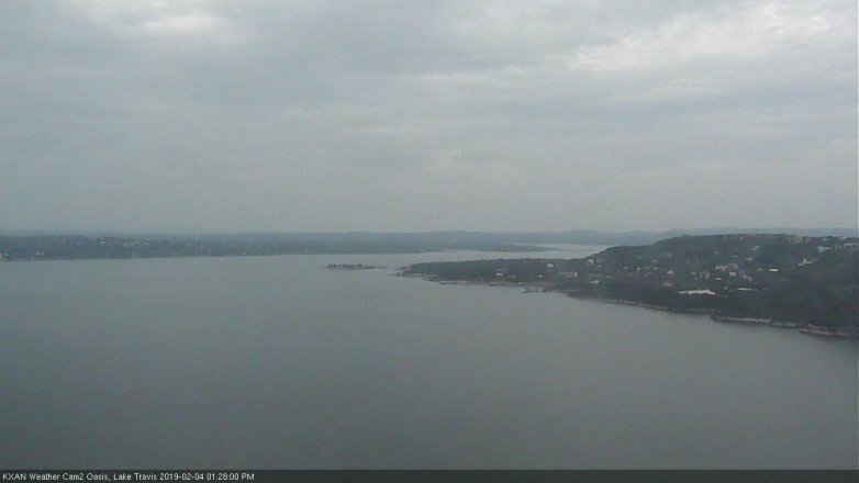 Lake Travis webcam, February 4, 2019 12:30 PM CT