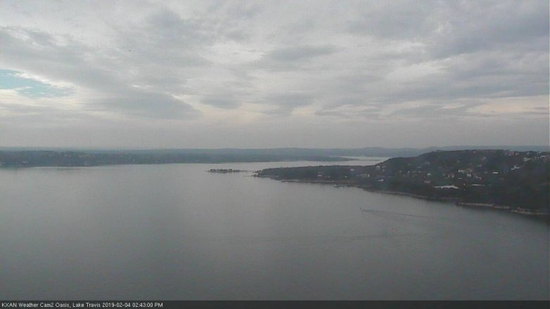 Lake Travis webcam, February 4, 2019 1:45 PM CT