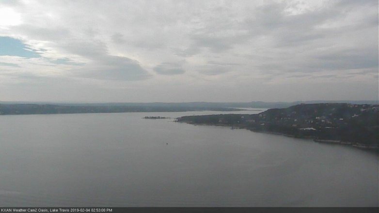 Lake Travis webcam, February 4, 2019 1:55 PM CT