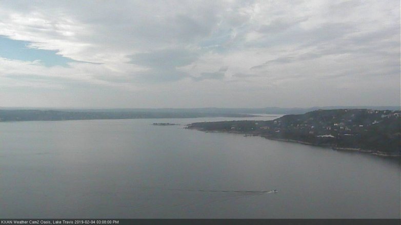 Lake Travis webcam, February 4, 2019 2:10 PM CT