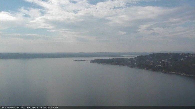 Lake Travis webcam, February 4, 2019 2:45 PM CT