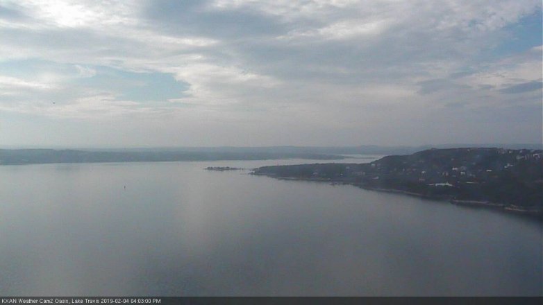 Lake Travis webcam, February 4, 2019 3:05 PM CT