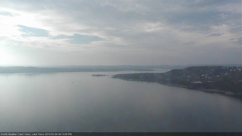 Lake Travis webcam, February 4, 2019 3:15 PM CT