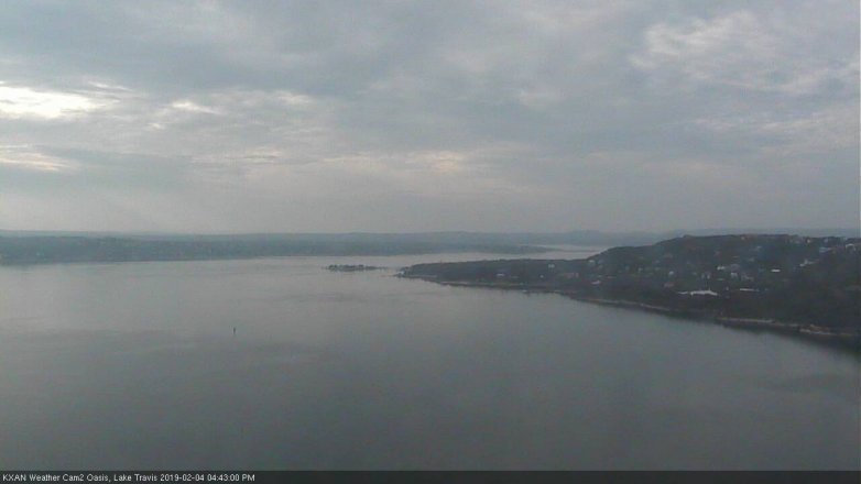 Lake Travis webcam, February 4, 2019 3:45 PM CT