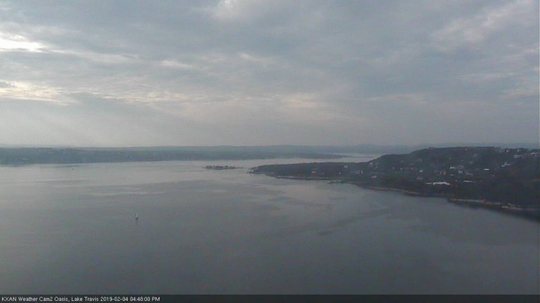 Lake Travis webcam, February 4, 2019 3:50 PM CT