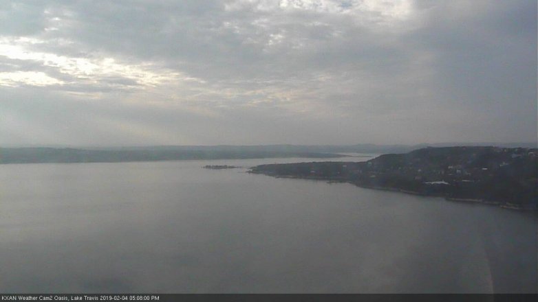 Lake Travis webcam, February 4, 2019 4:10 PM CT