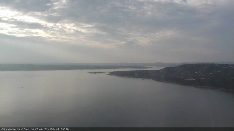 Lake Travis webcam, February 4, 2019 4:15 PM CT