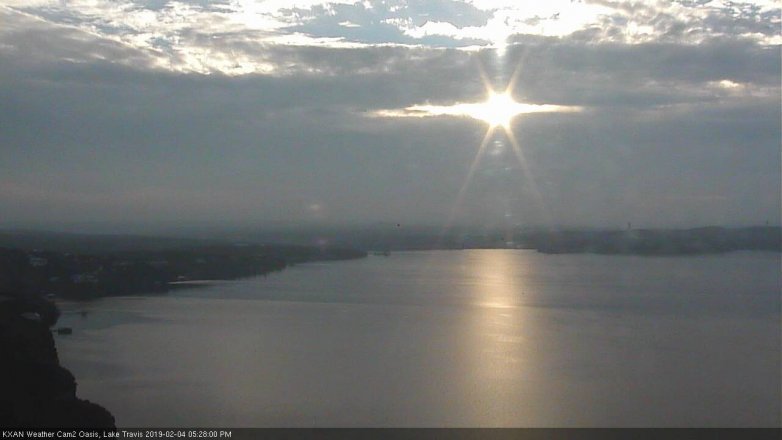 Lake Travis webcam, February 4, 2019 4:30 PM CT