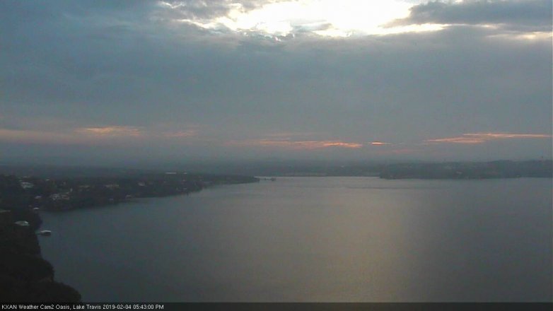 Lake Travis webcam, February 4, 2019 4:45 PM CT