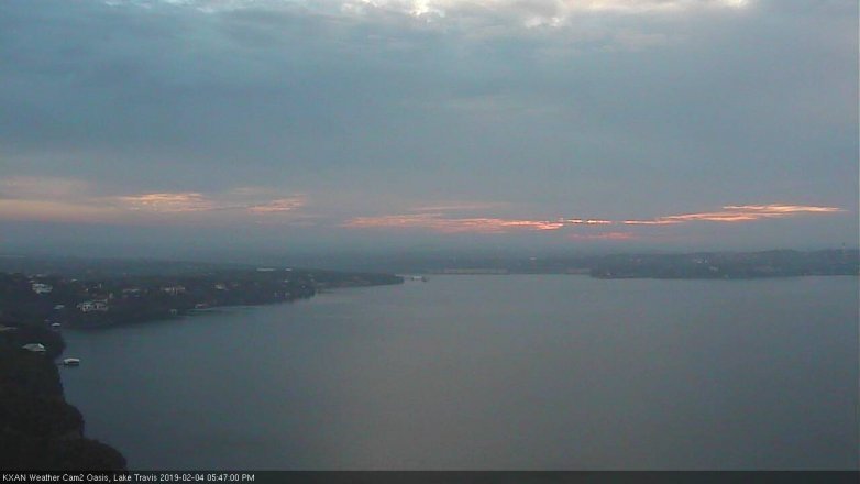 Lake Travis webcam, February 4, 2019 4:50 PM CT
