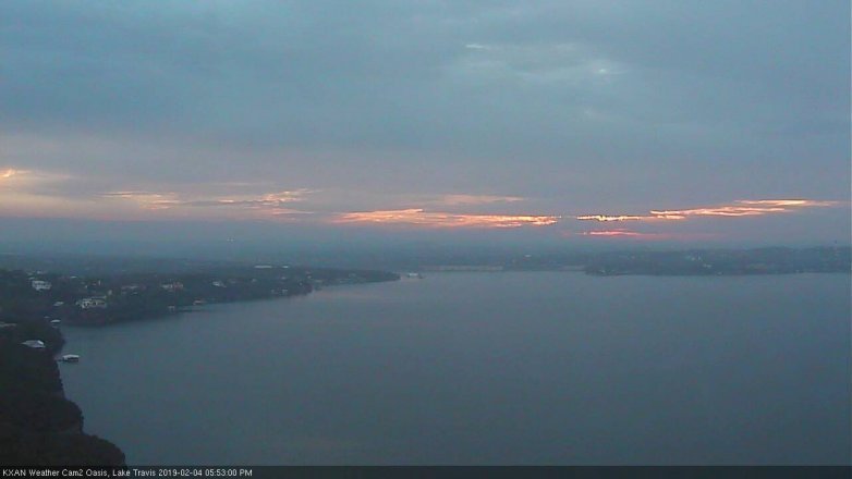 Lake Travis webcam, February 4, 2019 4:55 PM CT