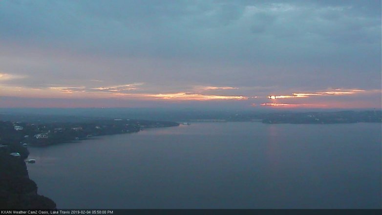 Lake Travis webcam, February 4, 2019 5:00 PM CT