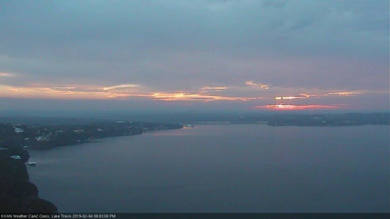 Lake Travis webcam, February 4, 2019 5:05 PM CT