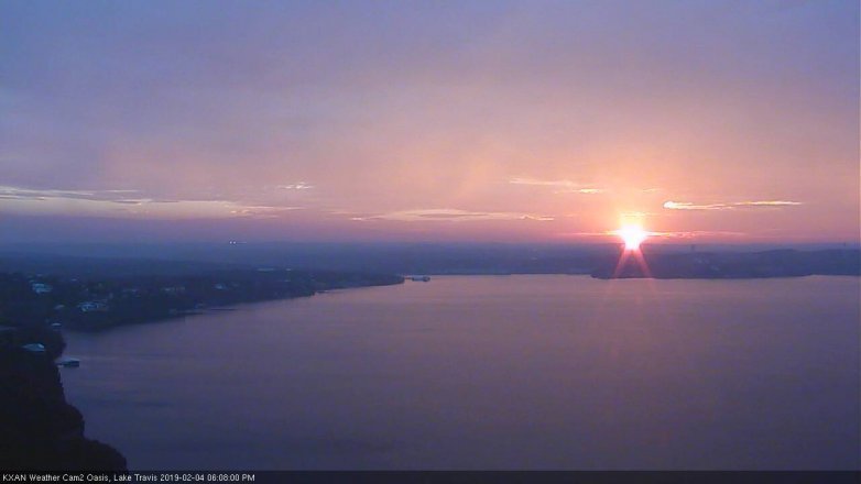 Lake Travis webcam, February 4, 2019 5:10 PM CT