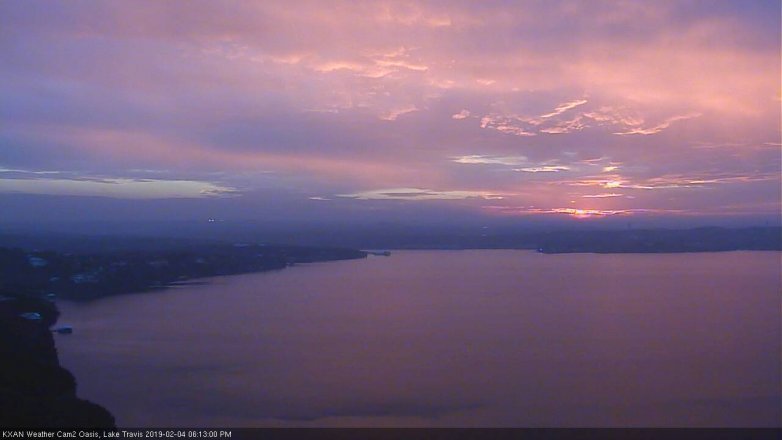 Lake Travis webcam, February 4, 2019 5:15 PM CT