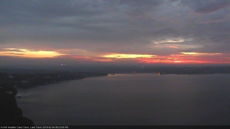 Lake Travis webcam, February 4, 2019 5:25 PM CT