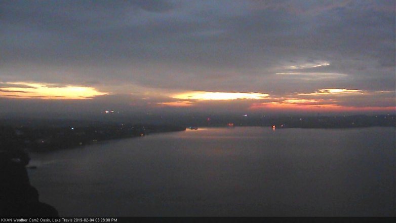 Lake Travis webcam, February 4, 2019 5:30 PM CT