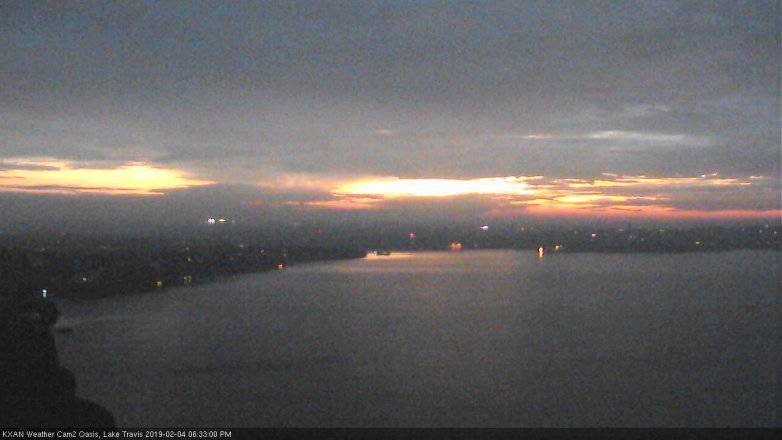 Lake Travis webcam, February 4, 2019 5:35 PM CT
