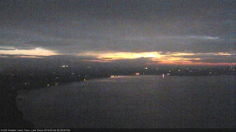 Lake Travis webcam, February 4, 2019 5:40 PM CT