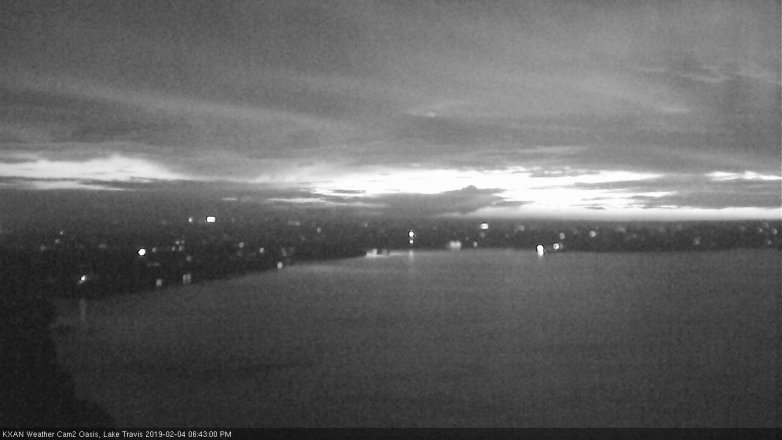 Lake Travis webcam, February 4, 2019 5:45 PM CT