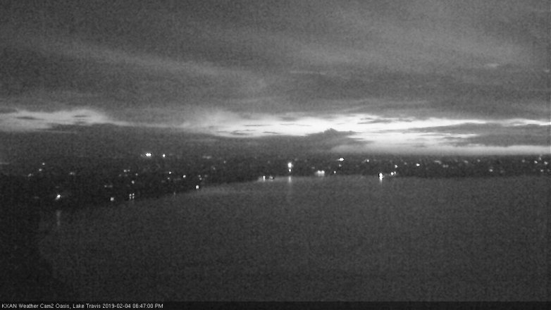Lake Travis webcam, February 4, 2019 5:50 PM CT