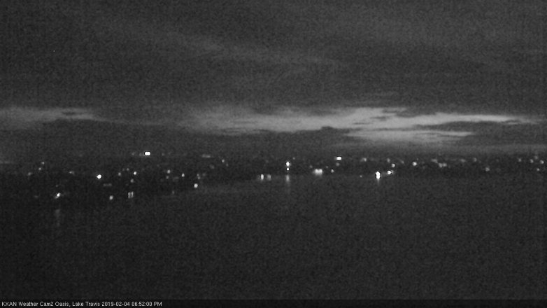 Lake Travis webcam, February 4, 2019 5:55 PM CT