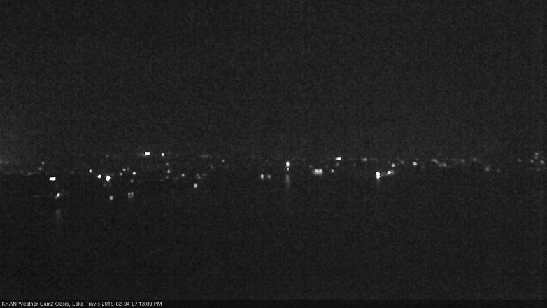 Lake Travis webcam, February 4, 2019 6:15 PM CT