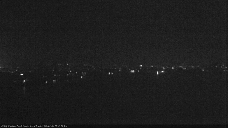 Lake Travis webcam, February 4, 2019 6:45 PM CT